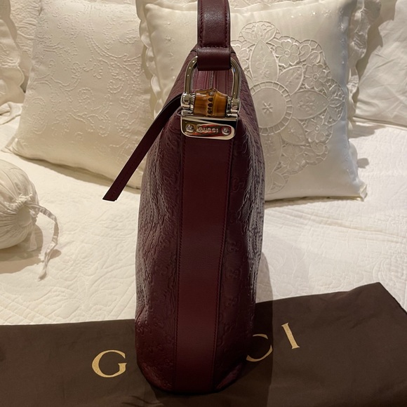 Authentic Gucci maroon leather hobo bag - Picture 4 of 17